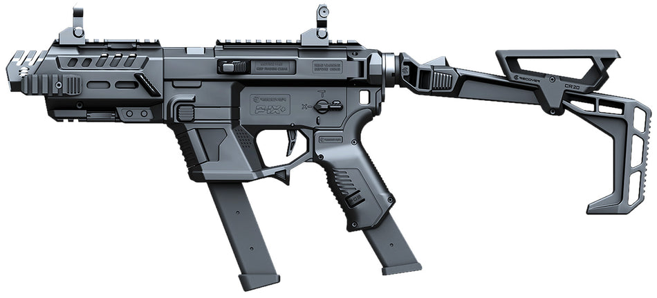 Recover Tactical PIXPBFST01 P-IX+ Basic PG9 Folding Stock Metal Front Guard Black