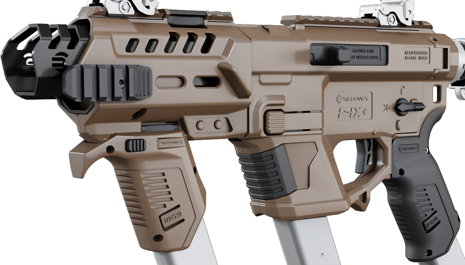 Recover Tactical PIXPMG02 P-IX+ MG PG9 SR20 Metal Front Guard Tan