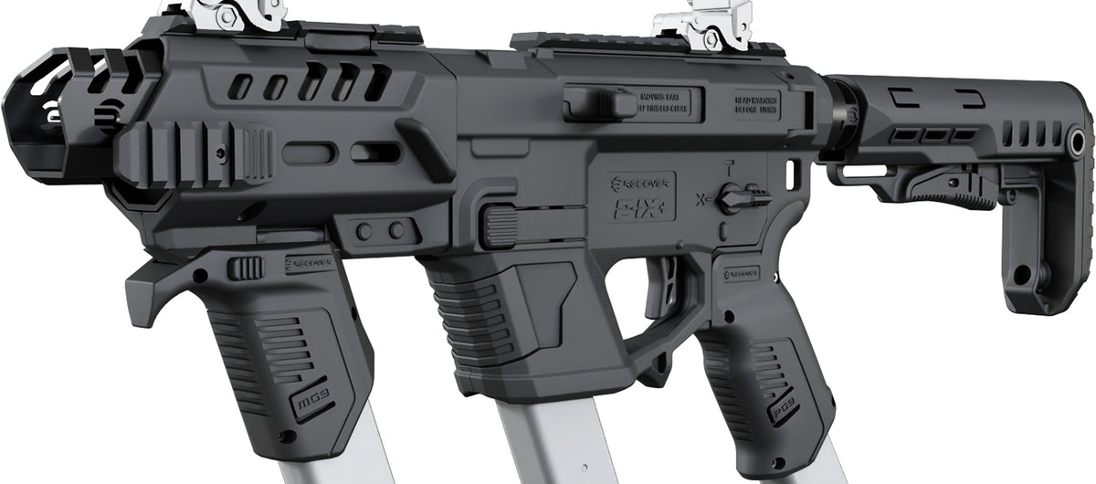 Recover Tactical PIXPMGST01 P-IX+ MG PG9 SR20 Metal Front Guard Black Stock