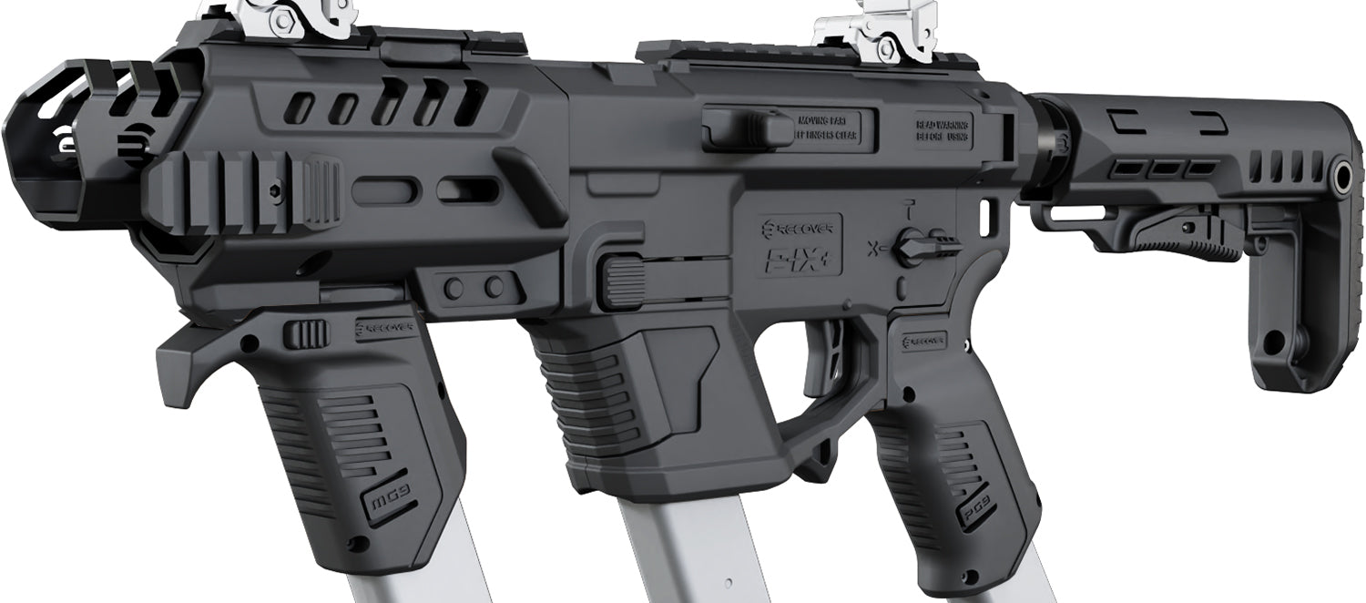 Recover Tactical PIXPMGST01 P-IX+ MG PG9 SR20 Metal Front Guard Black Stock