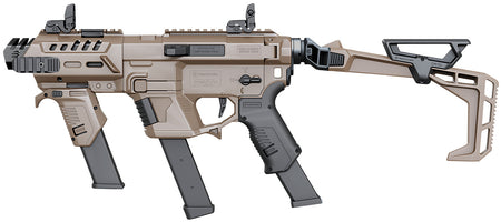 Recover Tactical PIXPMGFST02 P-IX+MG PG9 SR20 Metal Front Guard with Folding Stock Tan