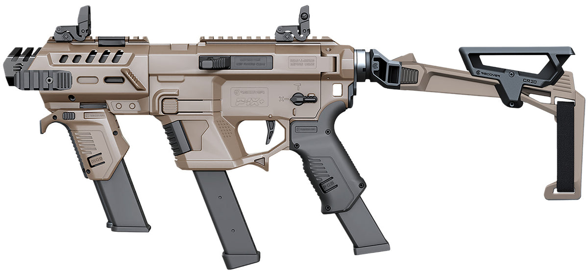 Recover Tactical PIXPMGFBR02 P-IX+MG PG9 SR20 Metal Front Guard with Folding Brace Tan