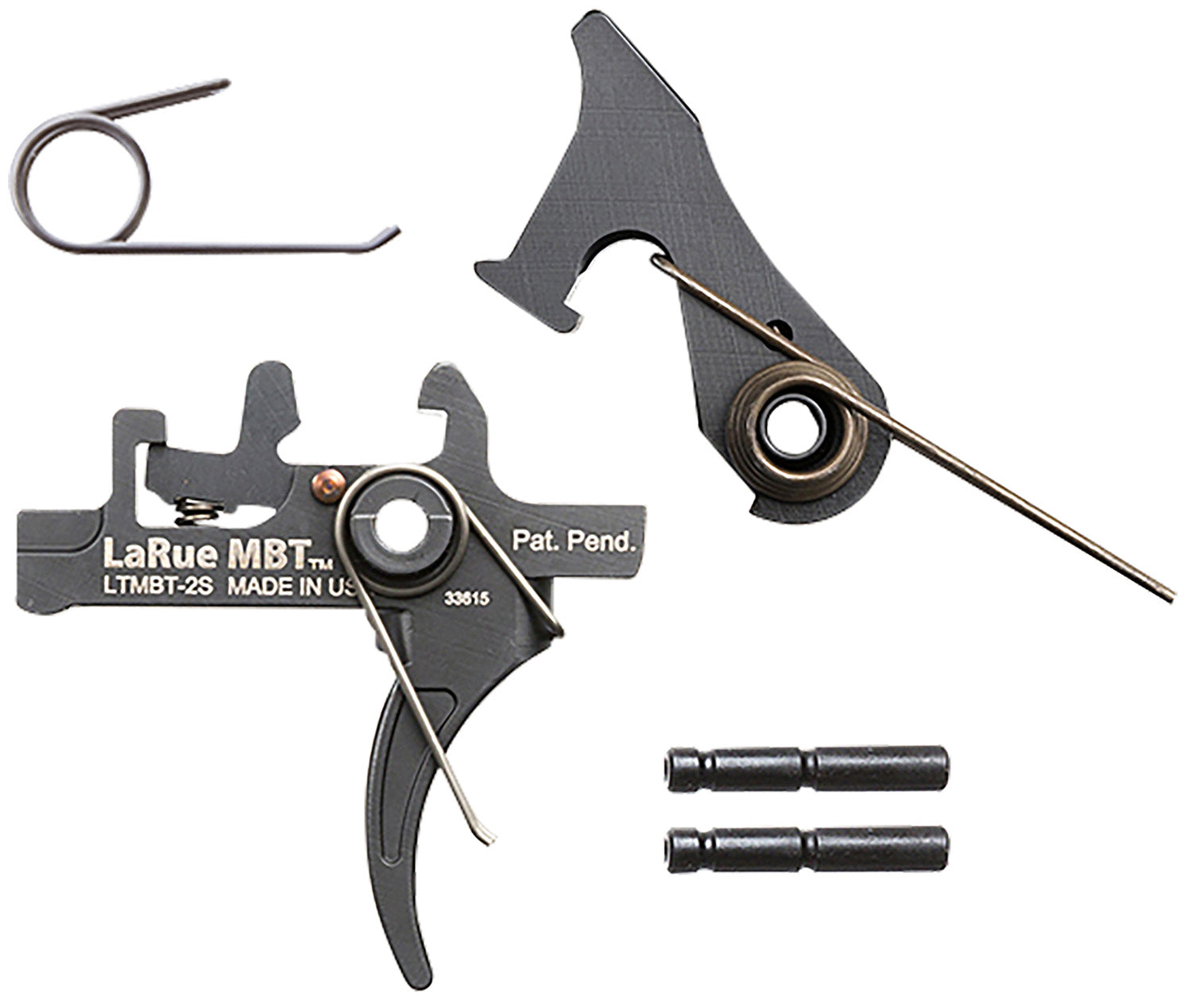 LaRue Tactical MBT-2S Two-Stage Curved Trigger Black for AR10/AR15