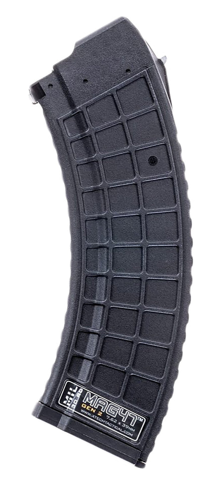 Xtech Tactical XTT135BLKELITE Elite 30-Round 7.62x39 AK-47 Magazine Black Stainless Steel