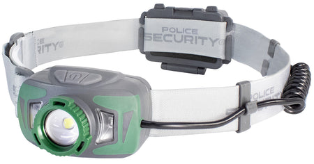 Police Security Twin Power Ryder Headlamp Gray 410/800 Lumens White LED