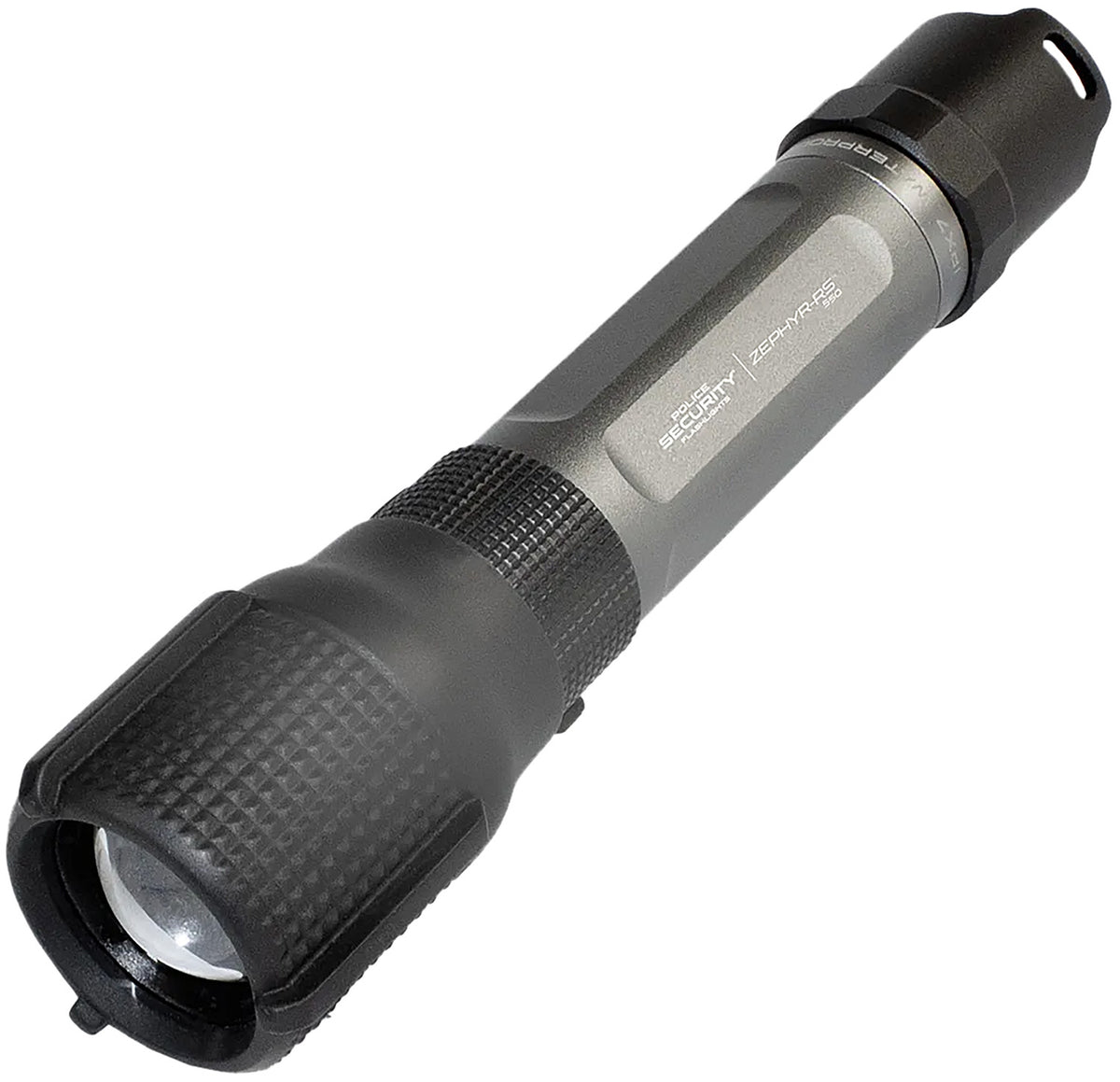 Police Security Zephyr-RS Tactical Rechargeable Flashlight Gray 200/550 Lumens White LED