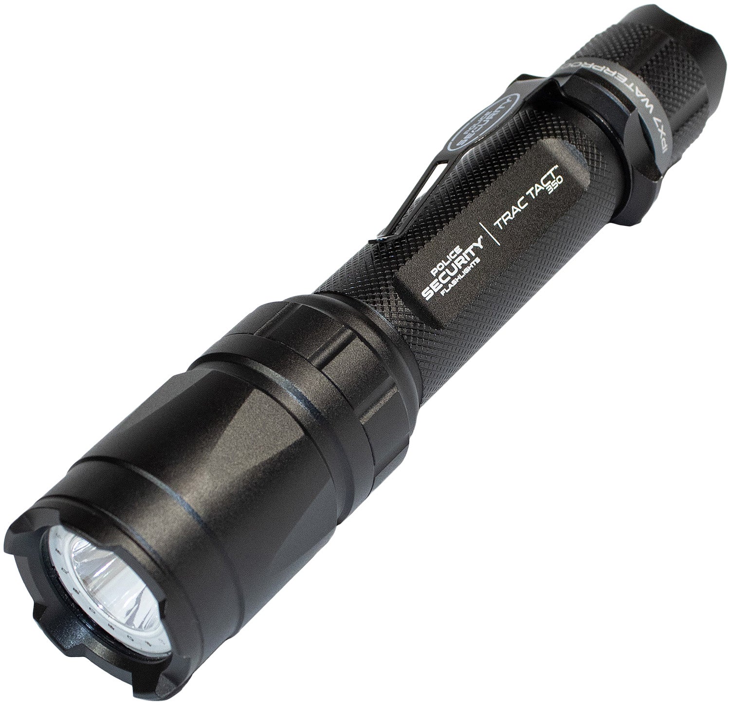 Police Security Trac Tact 2AA Flashlight Black 105/350 Lumens UV Red White LED