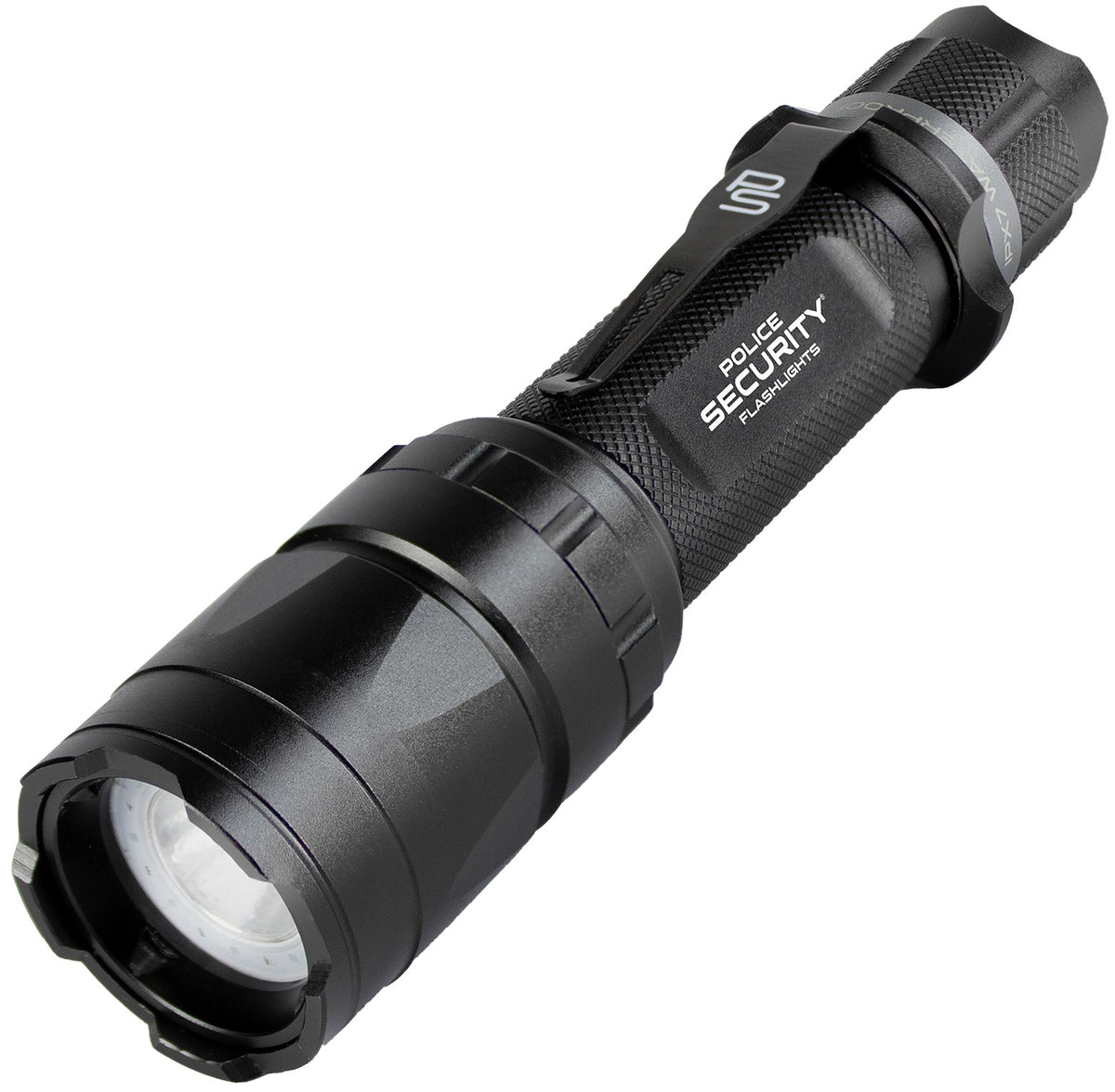 Police Security Trac Tact-R Black Rechargeable Tactical Flashlight 400/1000 Lumens White LED