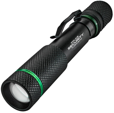 Police Security Aura-RS Black Rechargeable Flashlight 60/260 Lumens White LED