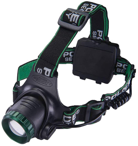Police Security Blackout-R Black Rechargeable Headlamp 280/1000 Lumens White LED