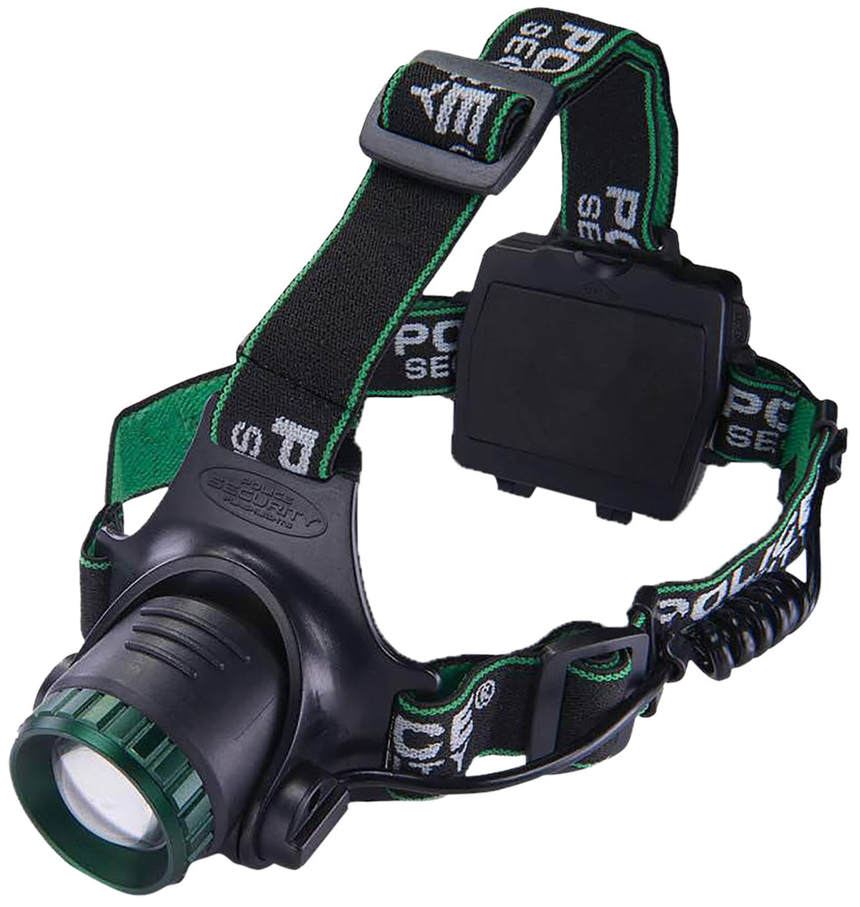 Police Security Blackout-R Black Rechargeable Headlamp 280/1000 Lumens White LED