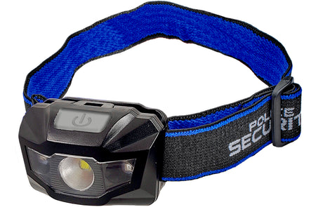 Police Security Connector 2.0 Black Headlamp 80/280 Lumens White Red LED