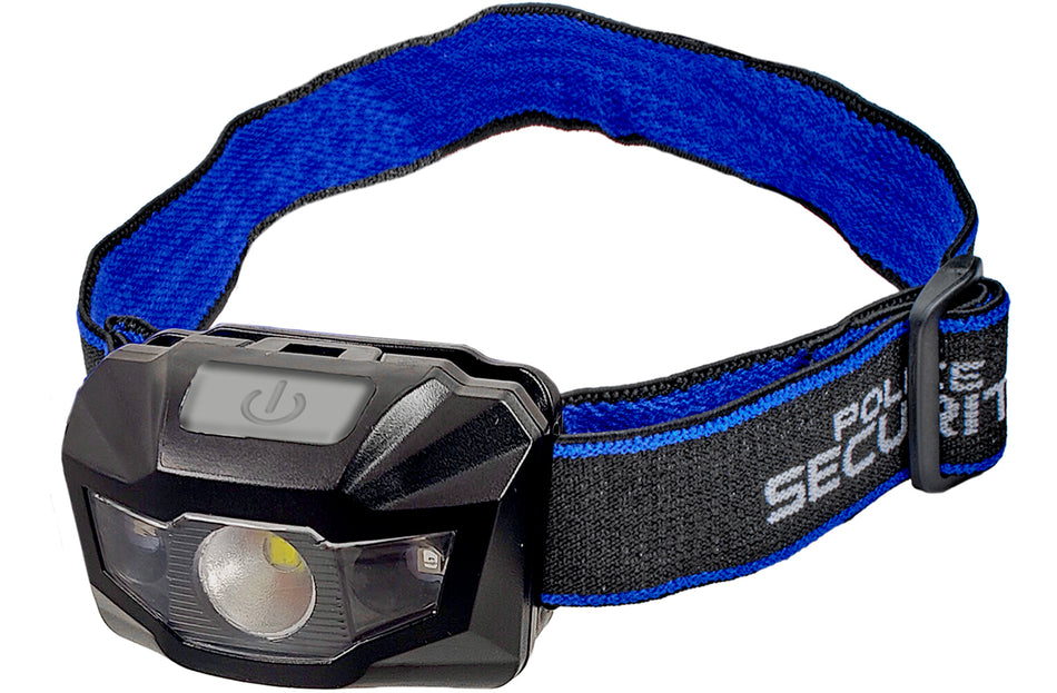 Police Security Connector 2.0 Black Headlamp 80/280 Lumens White Red LED