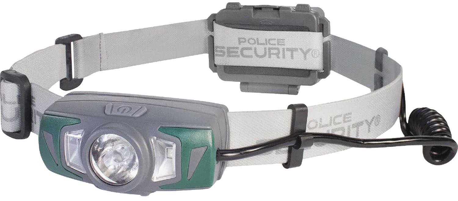 Police Security Ryder Headlamp Black 130/500 Lumens White/Red LED