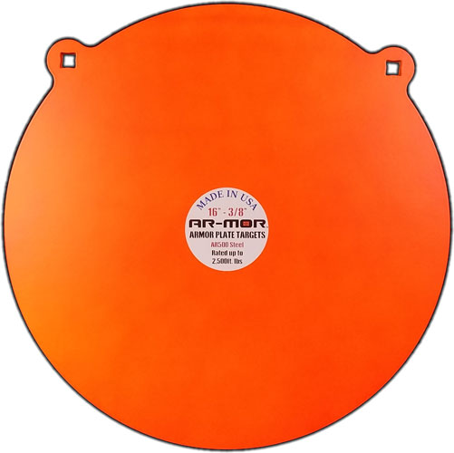 AR-MOR 16" AR500 Steel Shooting Gong 3/8" Thick Orange Round