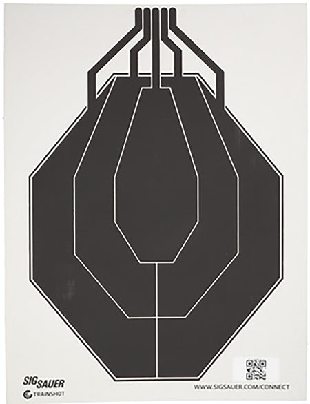 Sig Sauer SCT354 T300 IPSC Replacement Hanging Target Black/White