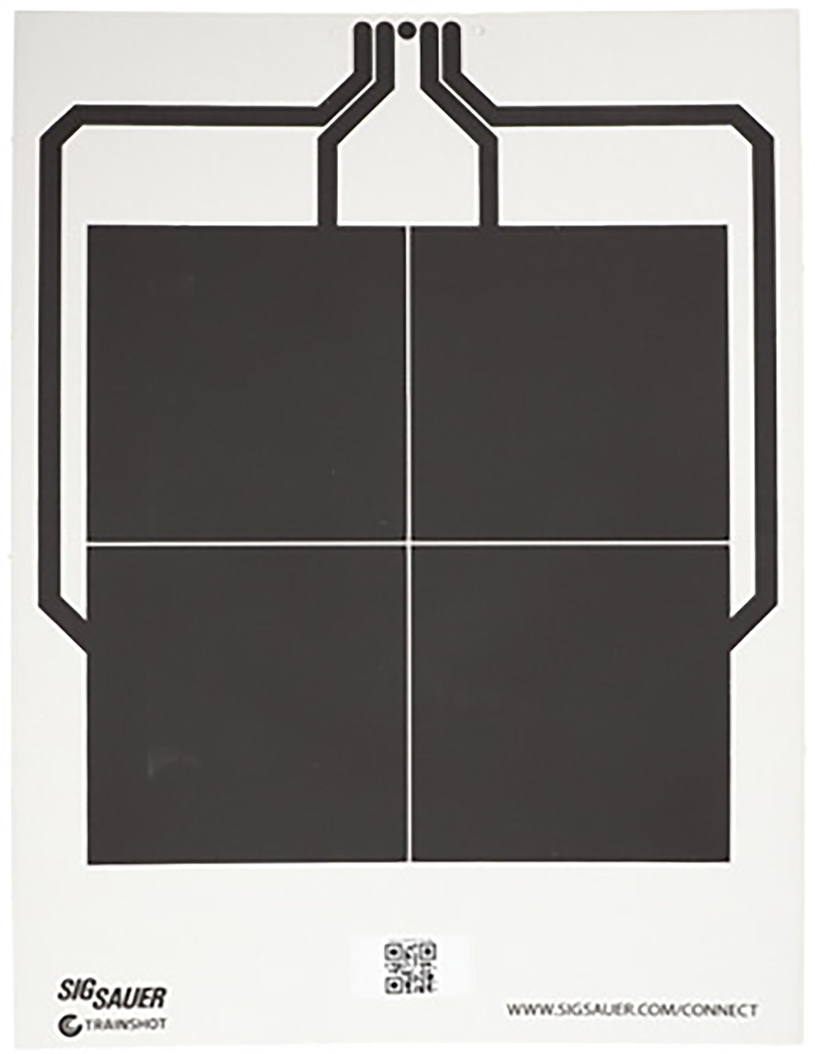 Sig Sauer SCT356 T300 4 Square Replacement Hanging Target Black/White