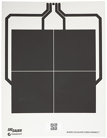 Sig Sauer SCT356 T300 4 Square Replacement Hanging Target Black/White