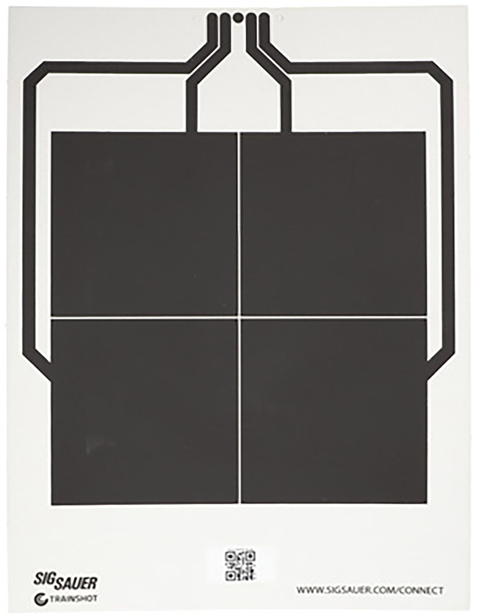 Sig Sauer SCT356 T300 4 Square Replacement Hanging Target Black/White