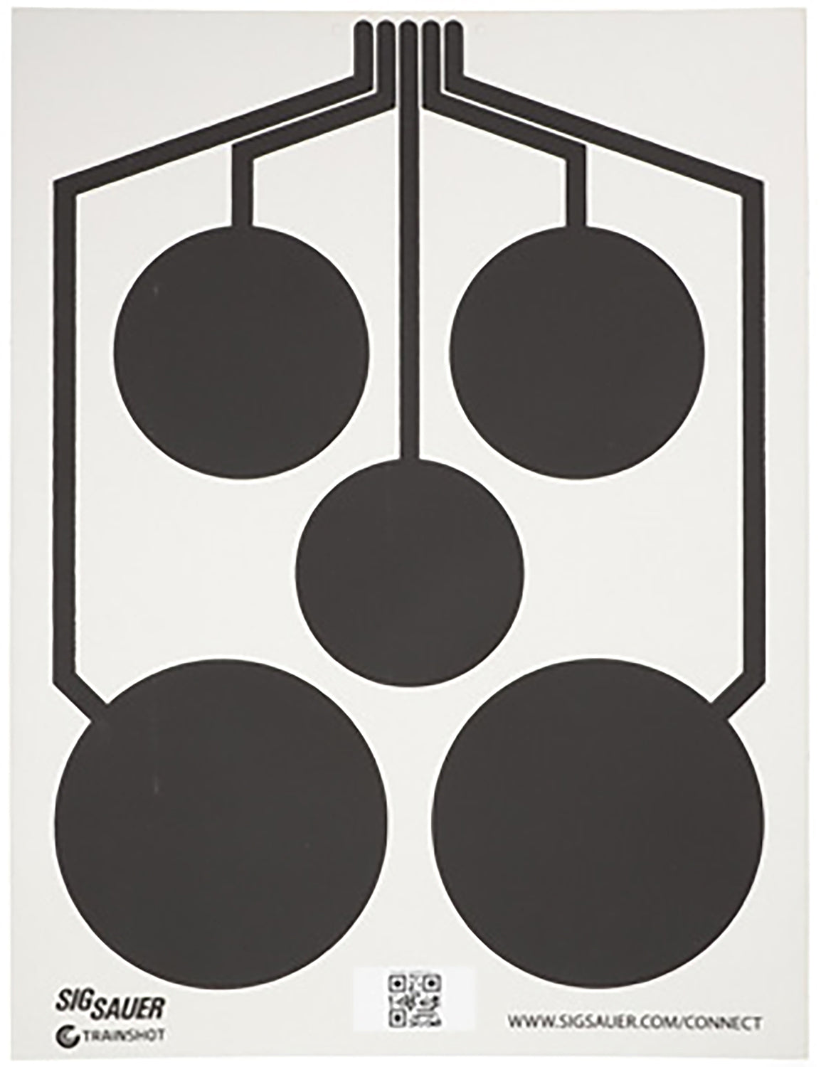 Sig Sauer SCT357 T300 Multi Zone Replacement Hanging Target Black/White