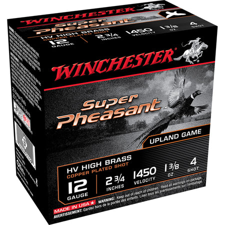 Winchester Super Pheasant High Velocity 12 Gauge 2.75 in / 2.75 in #4 1-3/8 oz