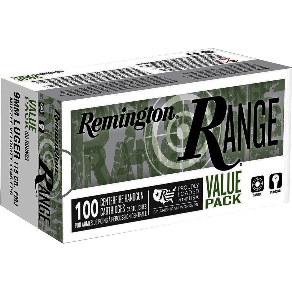 Remington Range Value Pack 9mm Luger / Parabellum 115 gr FMJ ammo