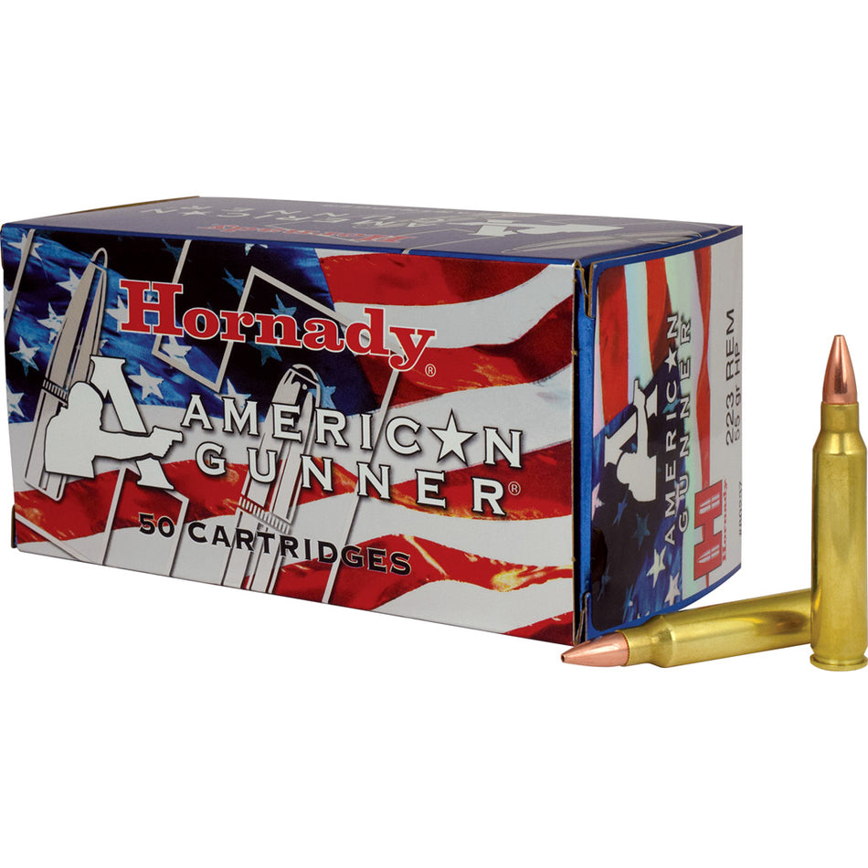 Hornady 80237 American Gunner Hollow Point HP 55 Grain .223 Remington
