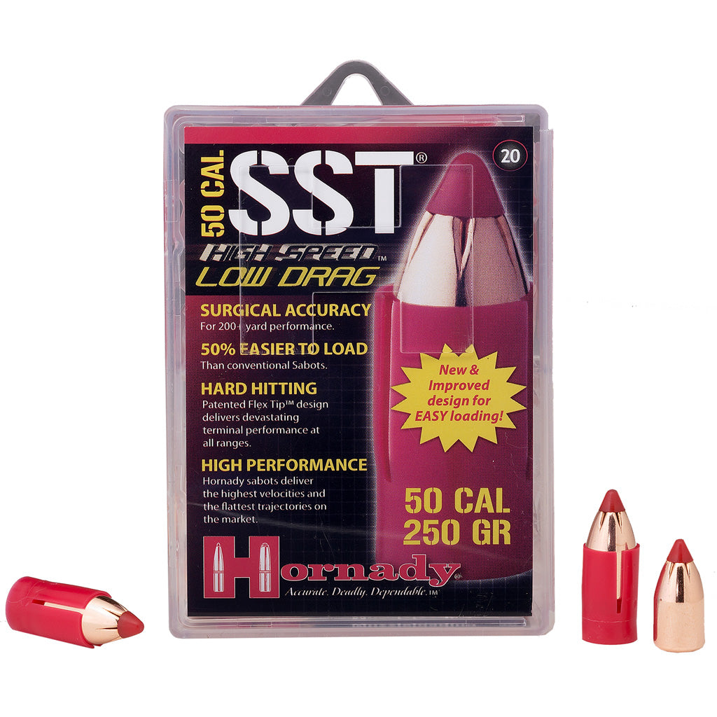 Hornady Muzzleloading Sabots with SST Low Drag Bullets 50 Cal. 250 gr. 20 rd.