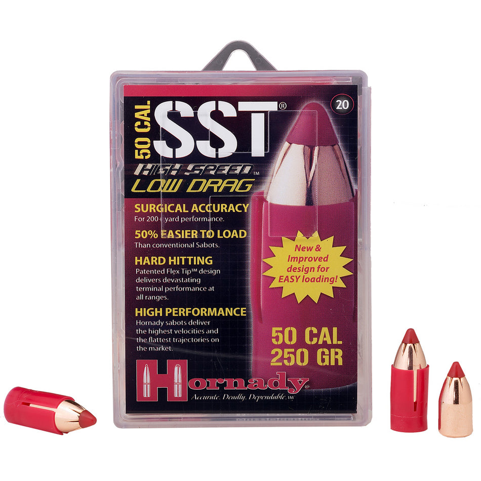Hornady Muzzleloading Sabots with SST Low Drag Bullets 50 Cal. 250 gr. 20 rd.