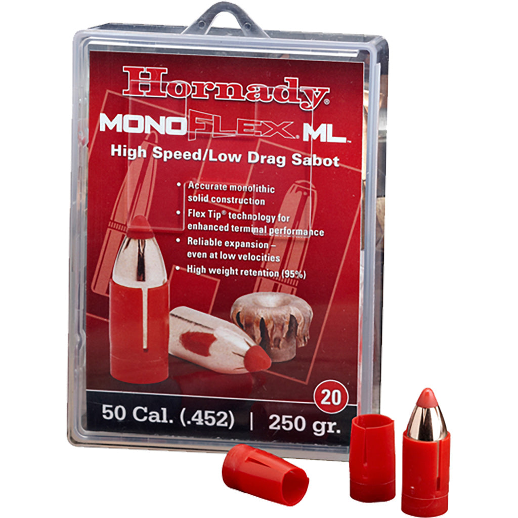 Hornady Muzzleloading Sabots with Monoflex Low Drag Bullets 50 Cal. 250 gr. 20 rd.