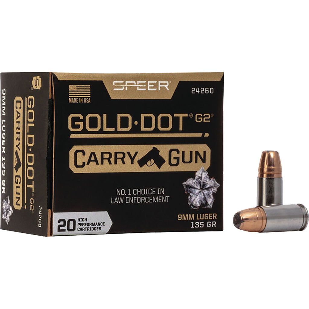 Speer Gold Dot Carry Gun 9mm Luger / Parabellum 135 gr JHP ammo