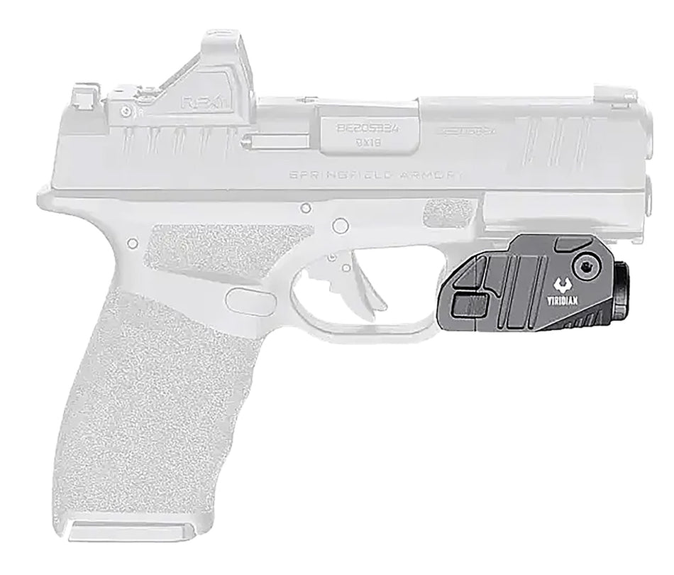 Viridian 9300048 CTL Custom Springfield Hellcat Pro Weapon Light Black Anodized 525 Lumens White LED