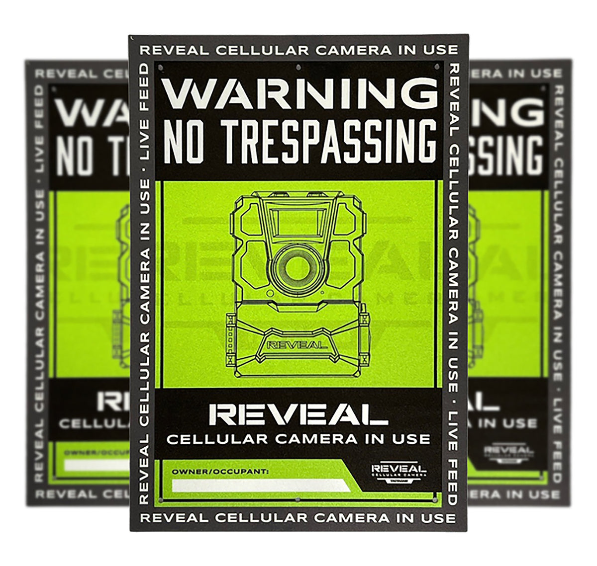 Tactacam Reveal S1 No Trespassing Sign Durable Plastic for Cellular Trail Cameras