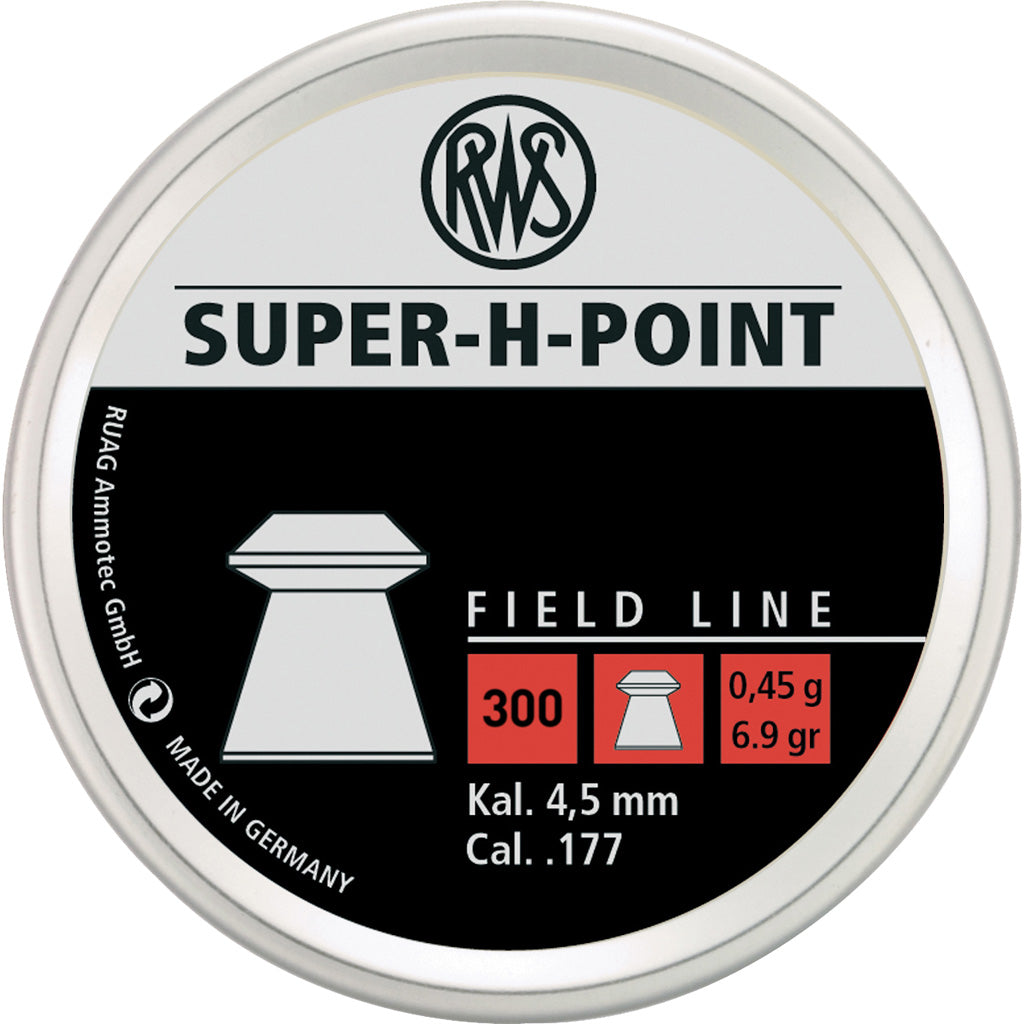 RWS Super-H-Point .177 Field Line Airgun Pellets 300 Count Tin