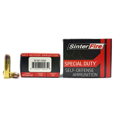 SinterFire Special Duty (SD) .38 Special 110 gr CSHP ammo