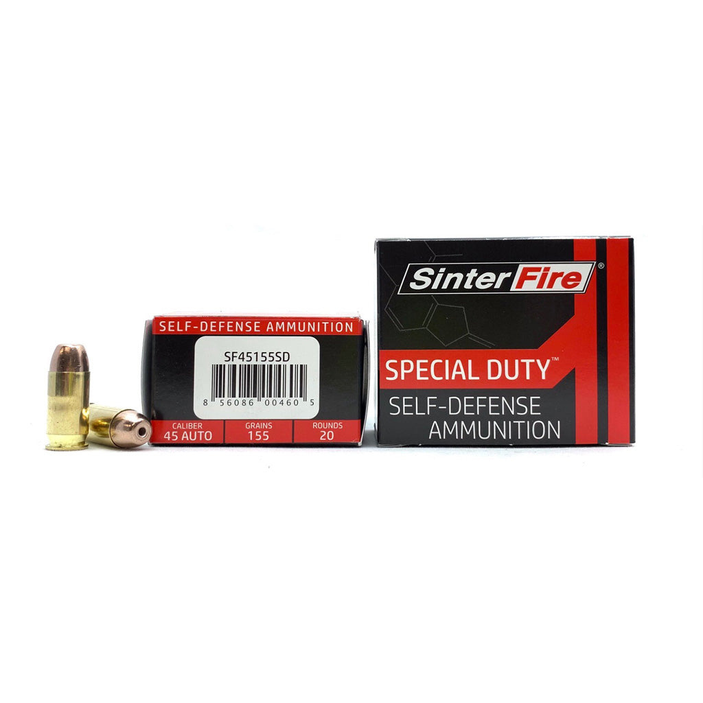 SinterFire SF45155SD Special Duty (SD) Lead Free Frangible Hollow Point  155 Grain .45 ACP/Auto