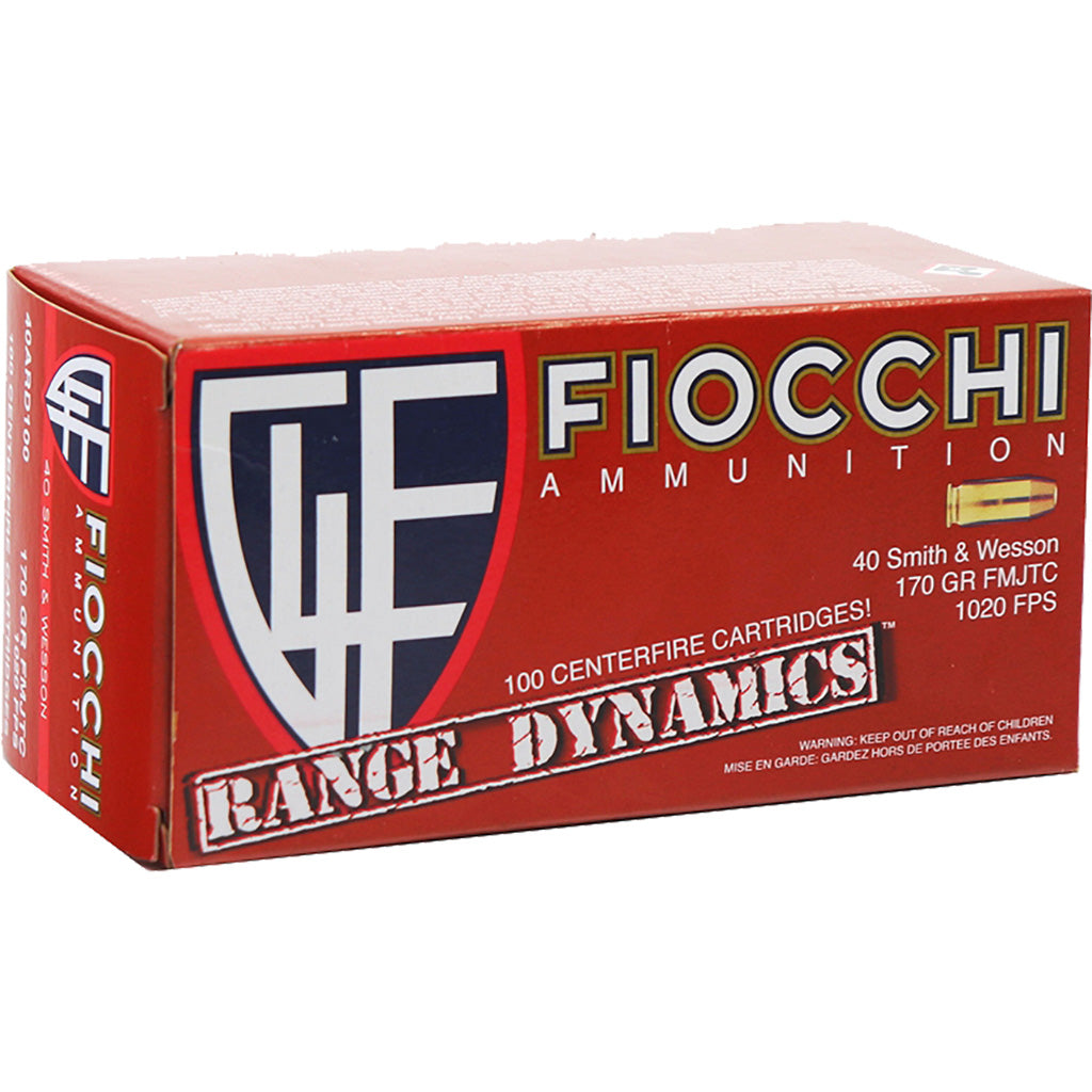 Fiocchi 40ARD100 Range Dynamics Full Metal Jacket Truncated Cone  170 Grain .40 S&W