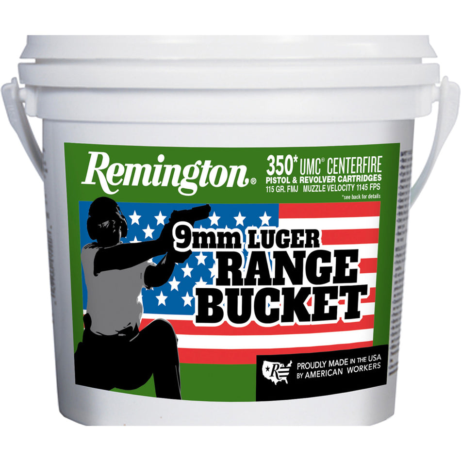 Remington UMC Range Bucket 9mm Luger / Parabellum 115 gr FMJ ammo