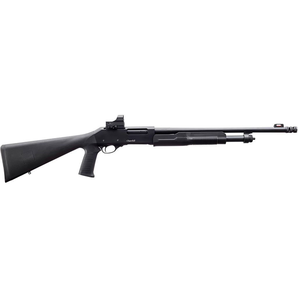 Akkar Churchill Pump Shotgun 20 ga. 18.5 in. Black with Red Dot Sight