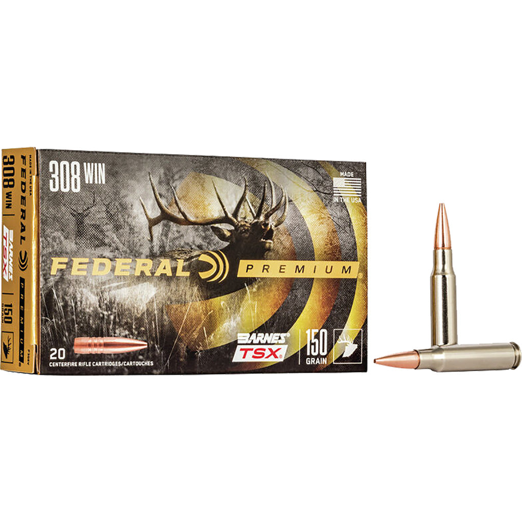 Federal P308V Premium Barnes TSX  150 Grain .308 Win / 7.62x51mm