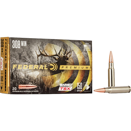 Federal P308V Premium Barnes TSX  150 Grain .308 Win / 7.62x51mm