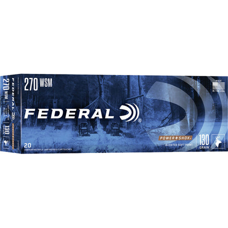 Federal PowerShok .270 WSM 130 gr JSP ammo