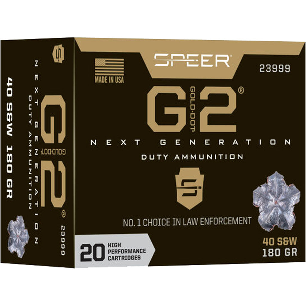 Speer 23999 Gold Dot G2 Hollow Point HP 180 Grain .40 S&W