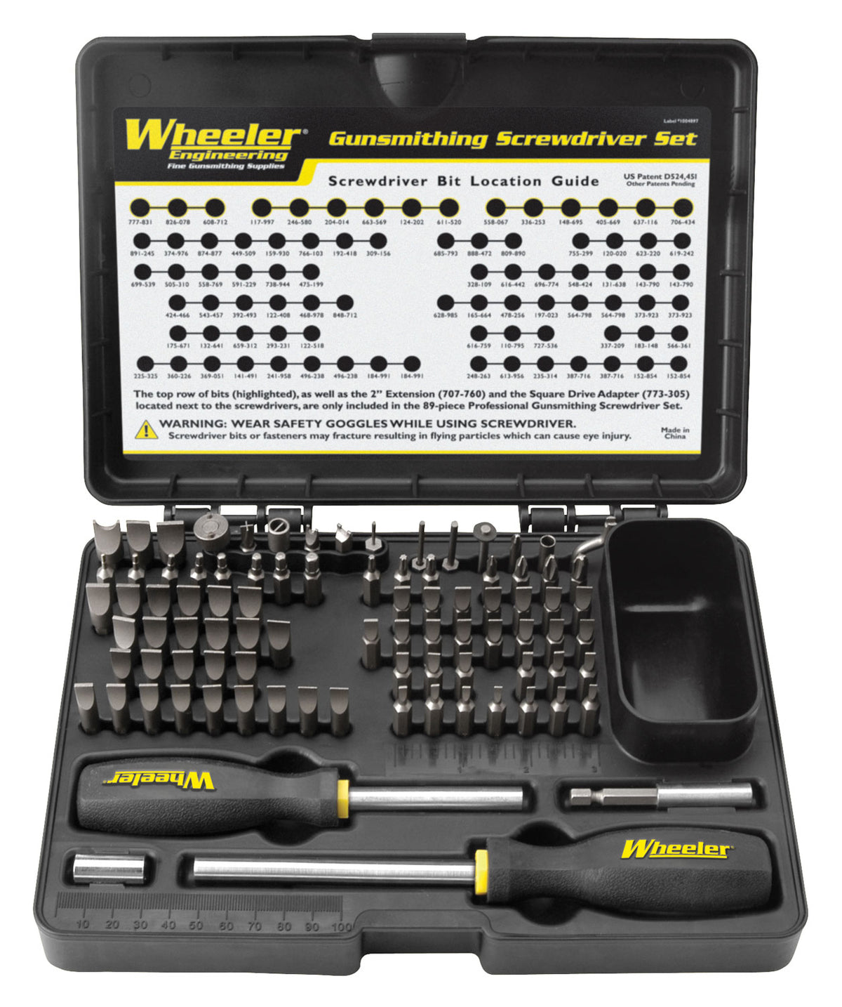 Wheeler 562194 Deluxe Gunsmithing Screwdriver Set, 89 Pieces