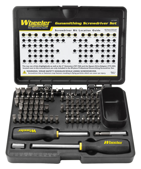 Wheeler 562194 Deluxe Gunsmithing Screwdriver Set, 89 Pieces