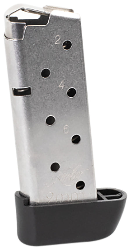 Kimber 1200845A Micro 9 7-Round Extended 9mm Luger Silver Stainless Magazine