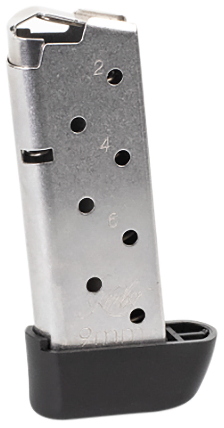 Kimber 1200845A Micro 9 7-Round Extended 9mm Luger Silver Stainless Magazine