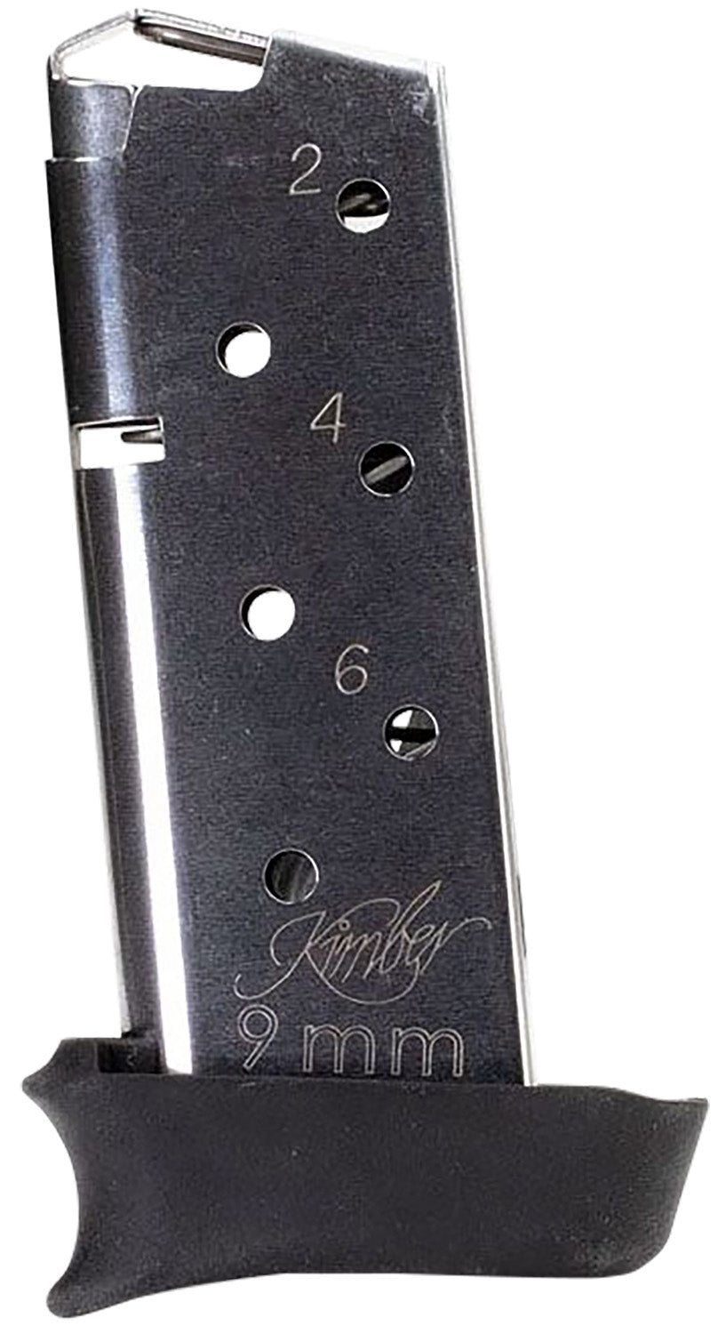 Kimber 4000905 Micro 9 7-Round Extended 9mm Luger Stainless Magazine w/ Hogue Grip Extender