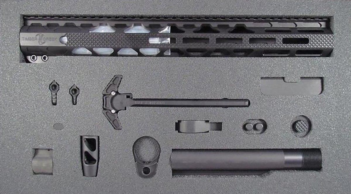 Timber Creek Outdoors TCGKBL Greyman Complete AR-15 Build Kit Black