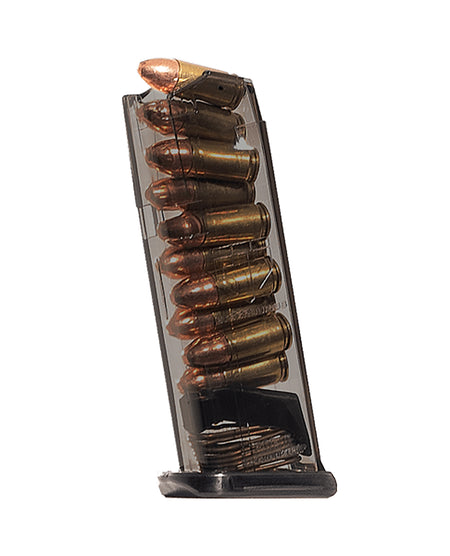 ETS Group SMKGLK43X 10rd 9mm Pistol Magazine Fits Glock 43X Smoke Polymer